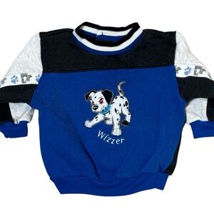 Vintage 90s Disney 101 Dalmatians Wizzer crewmeck baby toddler sweatshirt 18m